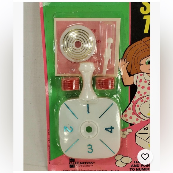 Vtg ChemToy Spinner Top Chance Game Sealed Unopened 60s Dime Store Birthday Gift - Picture 2 of 10